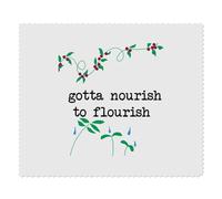 Azeeda 2 x 'Nourish To Flourish' Microfibre Lens/Glasses Cleaning Cloths (LC00036446)