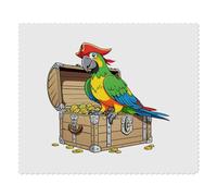 Azeeda 2 x 'Pirate Parrot & Treasure' Lens Cleaning Cloths (LC00039781)