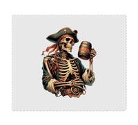 Azeeda 2 x 'Pirate Skeleton Drinking' Lens Cleaning Cloths (LC00035399)