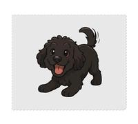 Azeeda 2 x 'Playful Black Cockapoo Dog' Microfibre Lens/Glasses Cleaning Cloths (LC00035992)