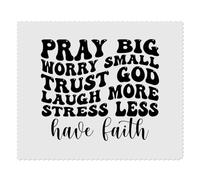 Azeeda 2 x 'Pray Big, Worry Small' Lens Cleaning Cloths (LC00031597)