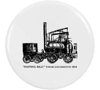 Azeeda 2 x 'Puffing Billy Locomotive' Button Badges - 38mm (BB00172800)