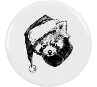 Azeeda 2 x 'Red Panda In Santa Hat' Button Badges - 38mm (BB00170881)