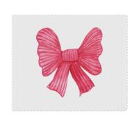 Azeeda 2 x 'Red Striped Bow Illustration' Microfibre Lens/Glasses Cleaning Cloths (LC00038030)