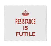 Azeeda 2 x 'Resistance Is Futile' Microfibre Lens/Glasses Cleaning Cloths (LC00040913)