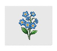Azeeda 2 x 'Retro Forget-Me-Nots' Lens Cleaning Cloths (LC00039424)