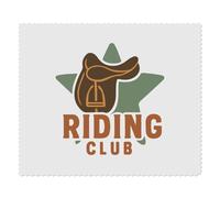 Azeeda 2 x 'Riding Club Saddle Emblem' Microfibre Lens/Glasses Cleaning Cloths (LC00035036)