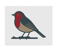 Azeeda 2 x 'Robin on a Branch' Microfibre Lens/Glasses Cleaning Cloths (LC00035597)