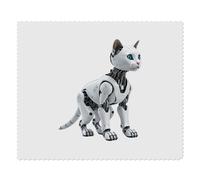 Azeeda 2 x 'Robot Cat' Microfibre Lens/Glasses Cleaning Cloths (LC00040817)