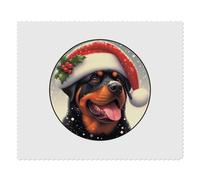 Azeeda 2 x 'Rottweiler Wearing Santa Hat' Microfibre Lens/Glasses Cleaning Cloths (LC00037056)