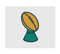 Azeeda 2 x 'Rugby Ball Kicking Tee' Microfibre Lens/Glasses Cleaning Cloths (LC00034461)