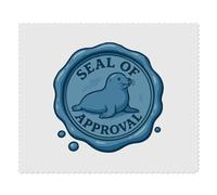 Azeeda 2 x 'Seal of Approval' Microfibre Lens/Glasses Cleaning Cloths (LC00035206)