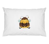 Azeeda 2 x 'Sleepy Bumble Bee' Cotton Pillow Cases (PW00036549)