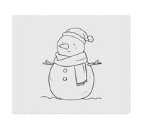 Azeeda 2 x 'Smiling Snowman' Microfibre Lens/Glasses Cleaning Cloths (LC00033604)