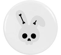 Azeeda 2 x 'Spooky Cute Bunny Skull' Button Badges - 38mm (BB00172182)