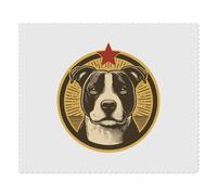 Azeeda 2 x 'Staffordshire Terrier Emblem' Microfibre Lens/Glasses Cleaning Cloths (LC00032909)