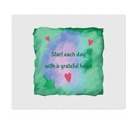 Azeeda 2 x 'Start Each Day With A Grateful Heart' Microfibre Lens/Glasses Cleaning Cloths (LC00037058)
