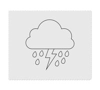 Azeeda 2 x 'Storm Cloud Outline' Lens Cleaning Cloths (LC00042994)