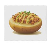Azeeda 2 x 'Stuffed Potato with Bacon' Microfibre Lens/Glasses Cleaning Cloths (LC00032711)