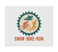 Azeeda 2 x 'Swim Bike Run Triathlon' Microfibre Lens/Glasses Cleaning Cloths (LC00035920)