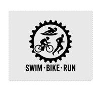 Azeeda 2 x 'Swim Bike Run Triathlon' Microfibre Lens/Glasses Cleaning Cloths (LC00035921)