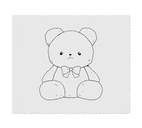 Azeeda 2 x 'Teddy Bear Sitting' Microfibre Lens/Glasses Cleaning Cloths (LC00033610)