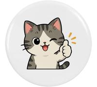 Azeeda 2 x 'Thumbs Up Cat' Button Badges - 38mm (BB00175025)