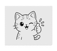Azeeda 2 x 'Thumbs Up Cat' Lens Cleaning Cloths (LC00043862)