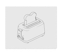 Azeeda 2 x 'Toaster with Toast' Microfibre Lens/Glasses Cleaning Cloths (LC00033385)