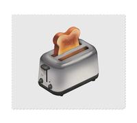 Azeeda 2 x 'Toaster with Toast' Microfibre Lens/Glasses Cleaning Cloths (LC00033388)