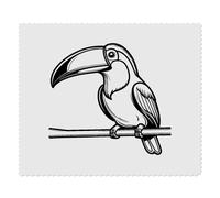 Azeeda 2 x 'Toucan on a Branch' Microfibre Lens/Glasses Cleaning Cloths (LC00039307)