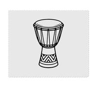 Azeeda 2 x 'Traditional Hand Drum' Microfibre Lens/Glasses Cleaning Cloths (LC00039070)