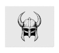 Azeeda 2 x 'Viking Helmet Front View' Lens Cleaning Cloths (LC00032367) | Microfibre Cloths for Glasses, Sunglasses, Phones, Cameras and Screens
