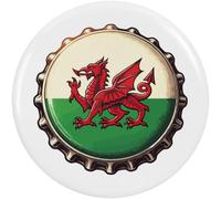 Azeeda 2 x 'Wales Flag Bottle Cap' Button Badges - 38mm (BB00174246)