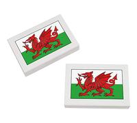 Azeeda 2 x 'Welsh Flag' Erasers/Rubbers (ER00020618)