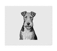 Azeeda 2 x 'Wire Fox Terrier Portrait' Microfibre Lens/Glasses Cleaning Cloths (LC00037209)