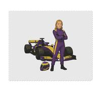 Azeeda 2 x 'Woman Race Car Driver' Microfibre Lens/Glasses Cleaning Cloths (LC00034869)