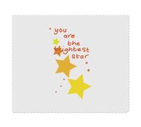 Azeeda 2 x 'You Are The Brightest Star' Microfibre Lens/Glasses Cleaning Cloths (LC00034609)