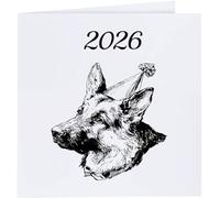 Azeeda '2026 German Shepherd' Blank Greeting Card (GC00085883)