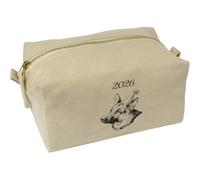 Azeeda '2026 German Shepherd' Canvas Wash Bag/Makeup Case (CS00048898)