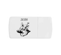 Azeeda '2026 German Shepherd' Pill Box with Tablet Splitter (PI00039517)