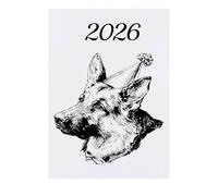 Azeeda '2026 German Shepherd' Temporary Tattoo - Water Resistant, Skin-Safe, Non-Toxic Transfer (TO00094689)