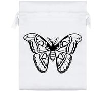 Azeeda 20cm 'Atlas Moth' Satin Drawstring Bag/Pouch (SB00136459)