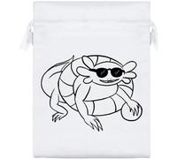 Azeeda 20cm 'Axolotl Summer Line Art' Satin Drawstring Bag/Pouch (SB00153179)