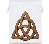 Azeeda 20cm 'Celtic Triquetra Triple Knot Symbol Design' Satin Drawstring Bag/Pouch (SB00133735)
