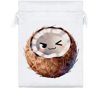 Azeeda 20cm 'Cheeky Coconut' Satin Drawstring Bag/Pouch (SB00159194)