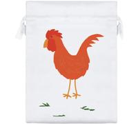 Azeeda 20cm 'Chicken On The Prowl' Satin Drawstring Bag/Pouch (SB00160006)