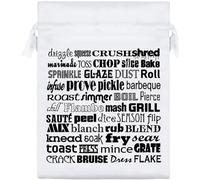 Azeeda 20cm 'Cooking Terminology' Satin Drawstring Bag/Pouch (SB00149915)