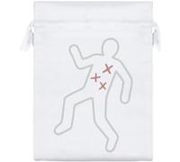 Azeeda 20cm 'Crime Scene Outline' Satin Drawstring Bag/Pouch (SB00133679)