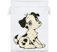 Azeeda 20cm 'Cute Dalmatian Puppy Sitting' Satin Drawstring Bag/Pouch (SB00132715)
